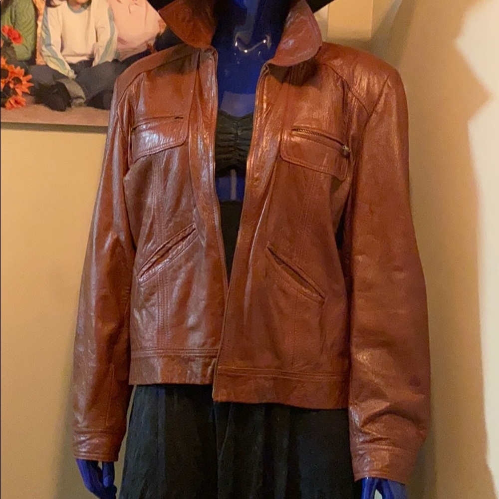 Leather women jacket